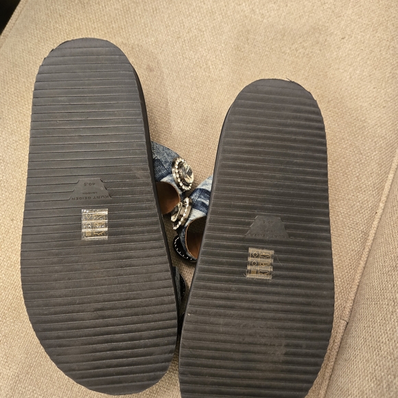 Kurt Geiger Denim and Silver Embellished Sandals - Picture 4 of 4